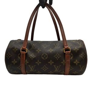 Louis Vuitton Papillon 26 Monogram Canvas Barrel Bag Brown Made in France